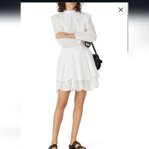 AllSaints White Mini Dress. Size 8